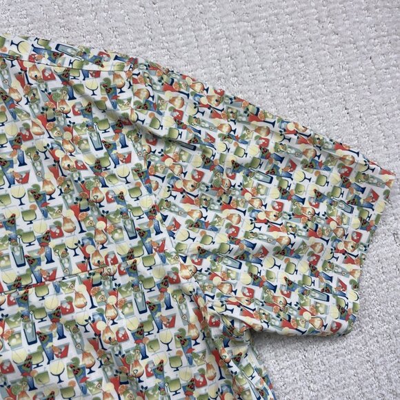 Projek Raw Shirt Mens XL Cocktails Drink AOP Summer Party Light Breathable - Picture 4 of 12